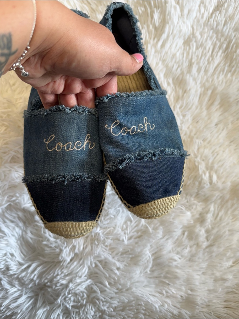 Coach Two-Tone Denim Espadrille